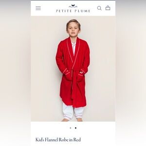 Petite Plume Red Kids Flannel Robe